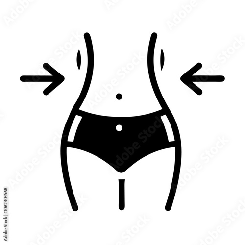 Women waist weight loss waistline icon Vector illustration (11)