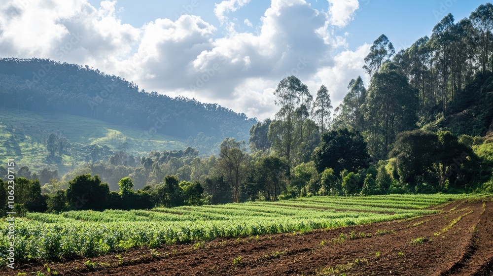 Where forests once grew, farm plots now dominate in Kenya. Where forests once grew, farm plots now dominate in Kenya.