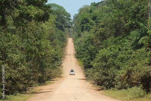 trecho de terra na  BR-230, rodovia transamazônica, pará  photo