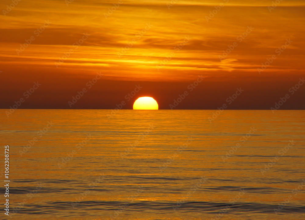sunset over the sea in versilia sunset over the sea in versilia
