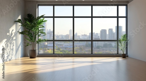 Empty Room with City View