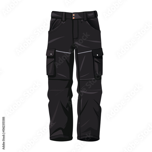 Vector Cartoon Light Brown Jogger Pants illustration