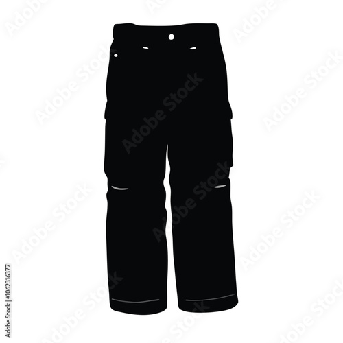 Vector Cartoon Light Brown Jogger Pants illustration