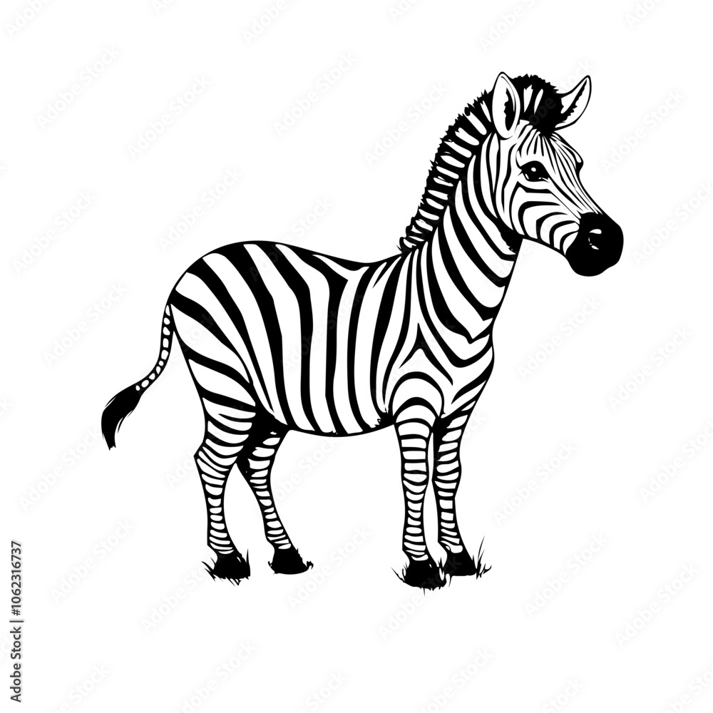 Obraz premium zebra isolated on white