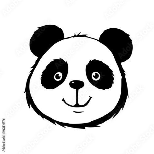 panda with a smile