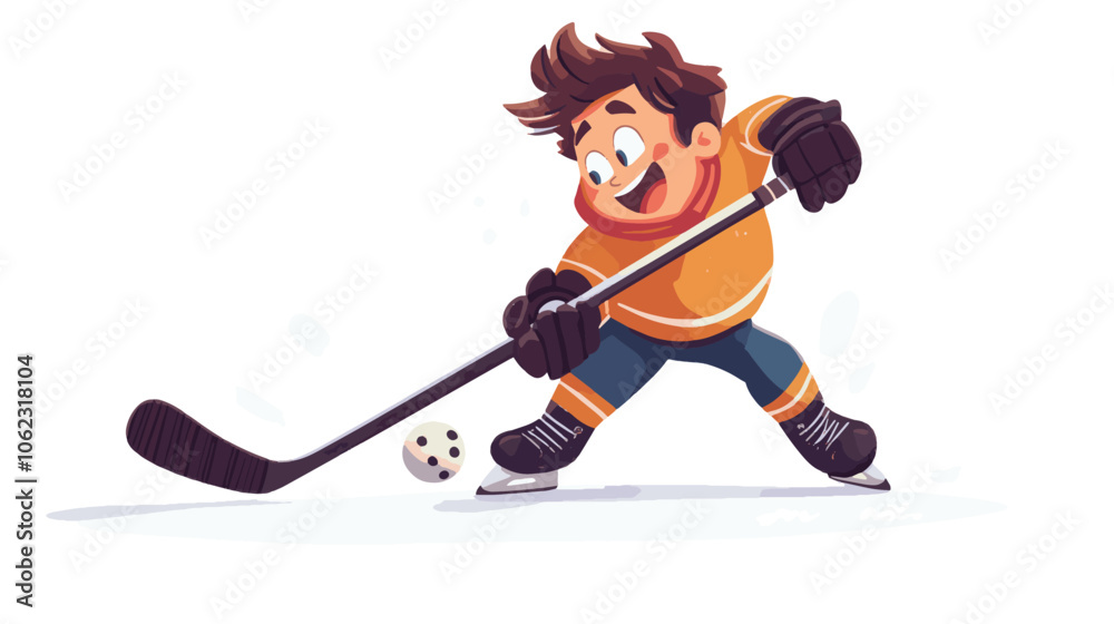 Obraz premium hockey player and puck