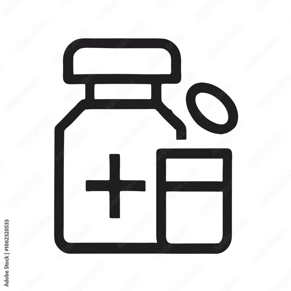 Pharmacy icon representing medication and healthcare services Pharmacy icon representing medication and healthcare services