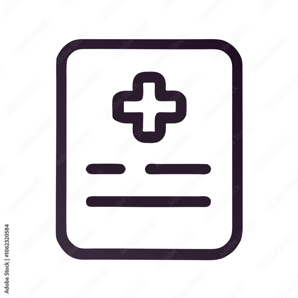 Medical record icon representing patient information and healthcare documentation Medical record icon representing patient information and healthcare documentation
