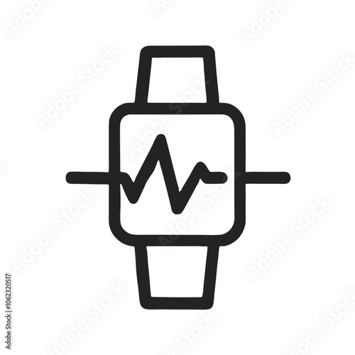 Pulse measurement icon representing heart rate monitoring and health tracking