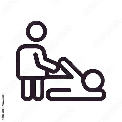 CPR icon representing emergency resuscitation and life-saving techniques