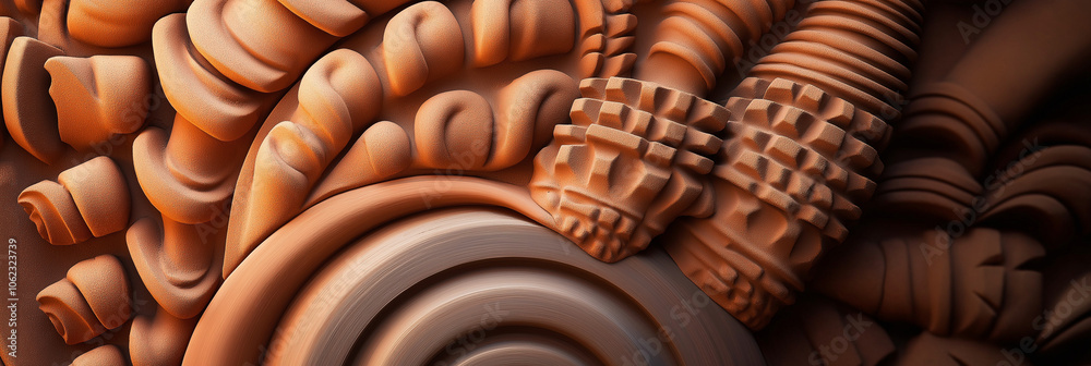 Abstract background with clay geometric shapes. Abstract background with clay geometric shapes.