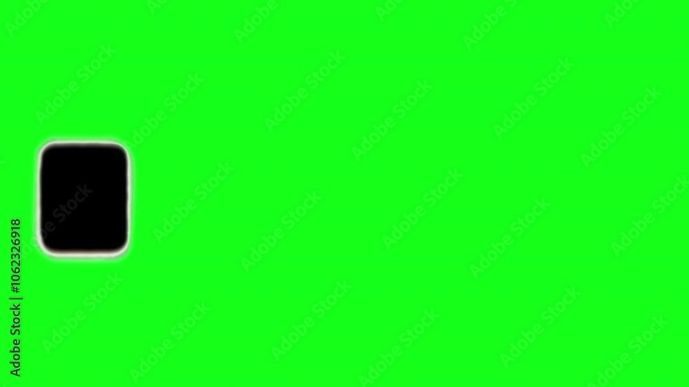 Bright green chroma key background with black frame Bright green chroma key background with black frame