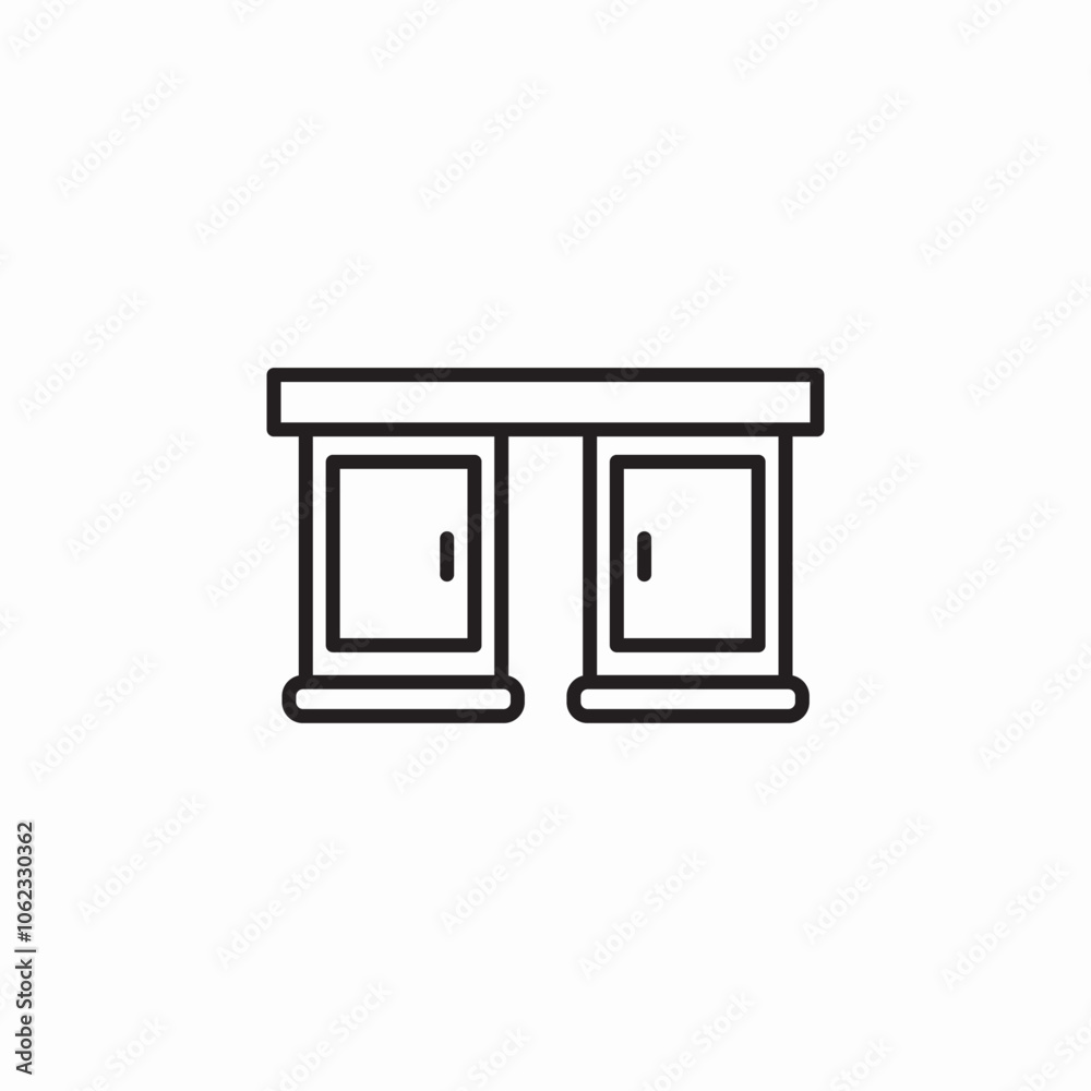 furniture cabinet icon sign vector furniture cabinet icon sign vector
