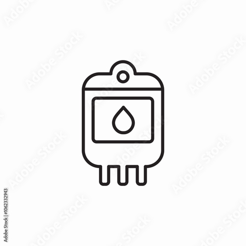 IV drip blood icon sign vector