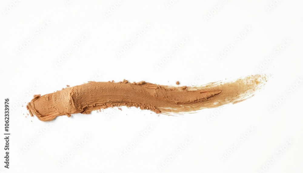 Fototapeta premium Eye shadow or bronzer neutral pastel orange nude smudge