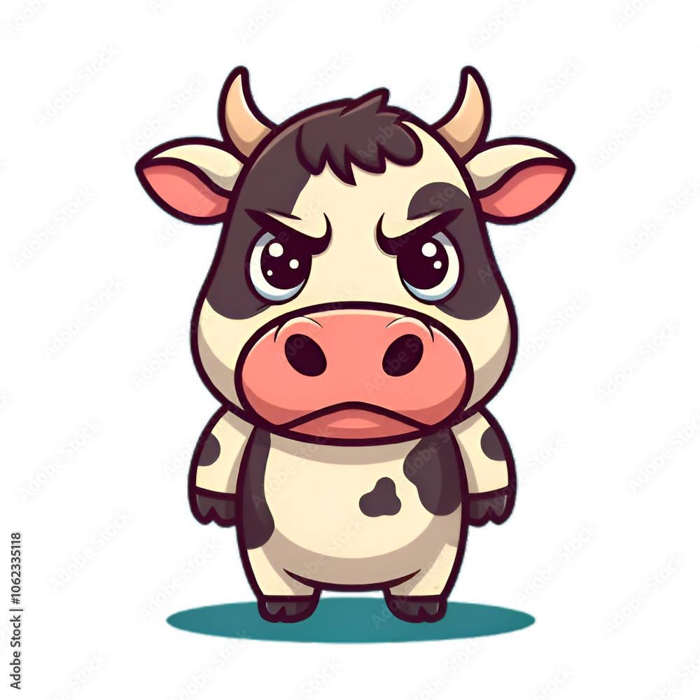 Vector Illustration of Cute Cow Character. Vector Illustration of Cute Cow Character.
