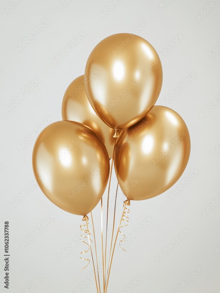 Gold Happy New Year 2025 message balloons with decoration party. symbolizes the start of the new year. Gold Happy New Year 2025 message balloons with decoration party. symbolizes the start of the new year.