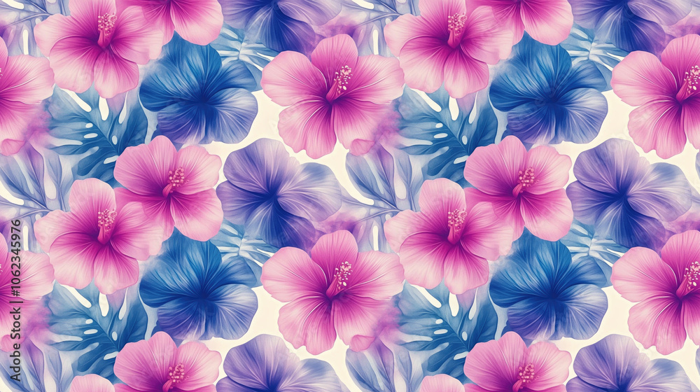 Seamless pattern of soft pink and white watercolor spots creating a delicate and artistic backdrop Seamless pattern of soft pink and white watercolor spots creating a delicate and artistic backdrop