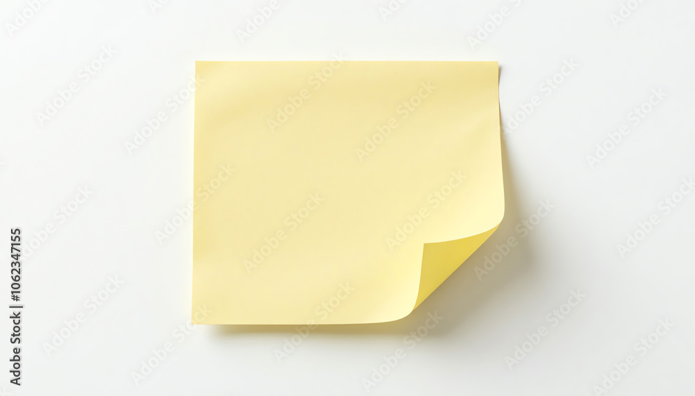 Blank yellow adhesive notes isolated on white background Blank yellow adhesive notes isolated on white background