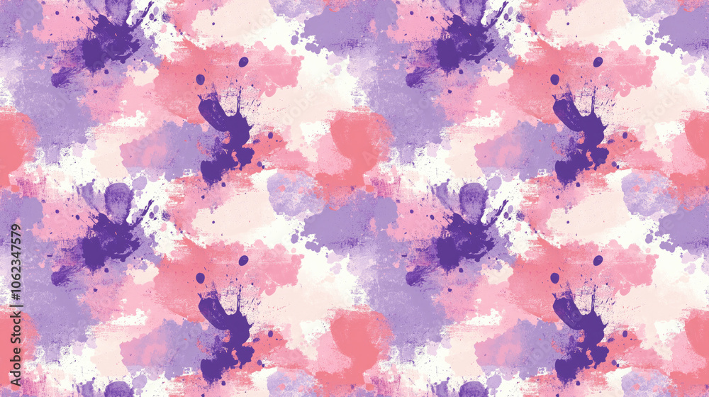 Seamless pastel pattern featuring creative dyed illustrations in purple with pink abstract vintage splashes ideal for fabric design and home decor Seamless pastel pattern featuring creative dyed illustrations in purple with pink abstract vintage splashes ideal for fabric design and home decor