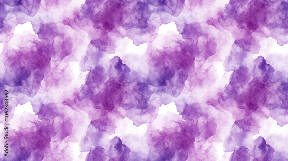Seamless violet watercolor wash pattern against a white background ideal for text design and digital projects Seamless violet watercolor wash pattern against a white background ideal for text design and digital projects