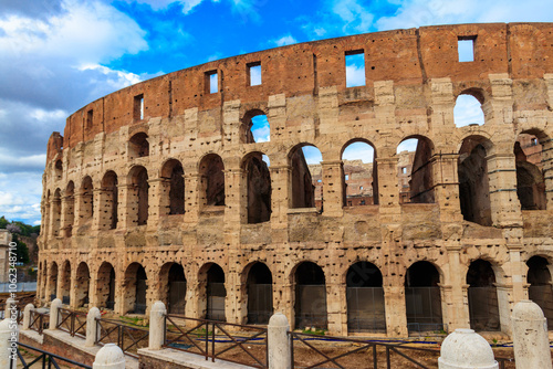 Colosseum or Flavian Amphitheatre in Rome, Italy