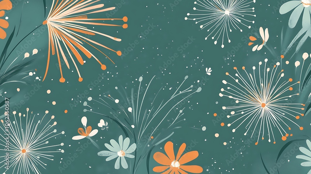 New Year muted gold backdrop adorned with simple party hat designs