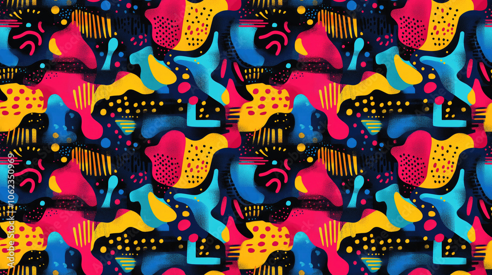 Fototapeta premium Cool abstract texture pattern featuring vibrant colors and intricate shapes ideal for contemporary design projects