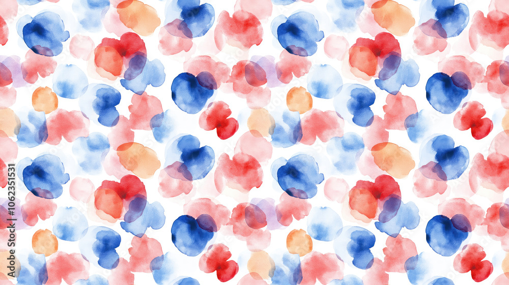 Watercolor abstract seamless pattern featuring hand drawn simple elements ideal for textiles and background design Watercolor abstract seamless pattern featuring hand drawn simple elements ideal for textiles and background design