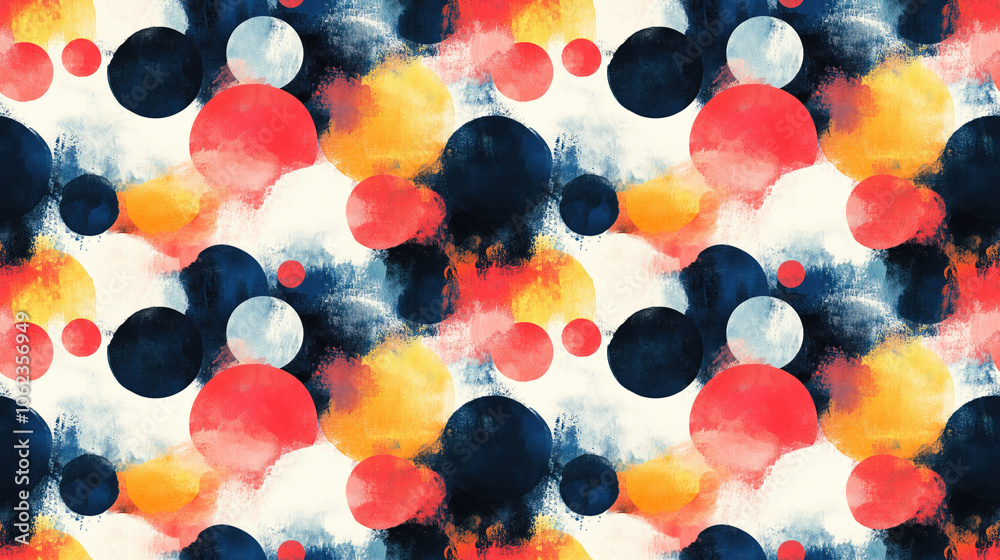 Abstract seamless pattern featuring modern mixed media artwork blending watercolor and acrylic ideal for creating designs for postcards invitations or banners