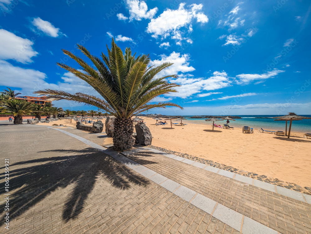 La Guirra Beach, Caleta de Fuste, Fuerteventura, Canary Islands La Guirra Beach, Caleta de Fuste, Fuerteventura, Canary Islands