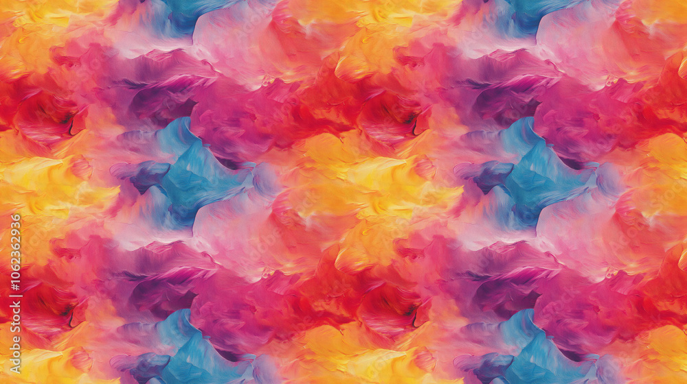 Seamless abstract oil paint texture pattern on canvas vibrant background Seamless abstract oil paint texture pattern on canvas vibrant background