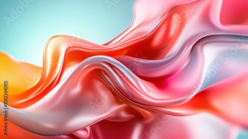 Wallpaper Mural A compelling artwork characterized by vibrant colors and smooth, flowing lines that merge to form a striking abstract design full of energy and movement. Torontodigital.ca