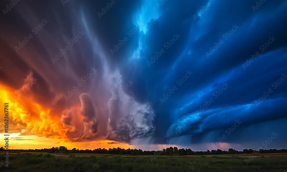Dramatic Sunset with Stormy Clouds Dramatic Sunset with Stormy Clouds