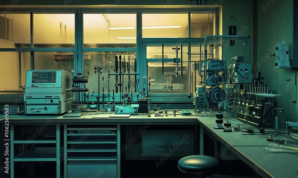 Empty Laboratory with Equipment Empty Laboratory with Equipment