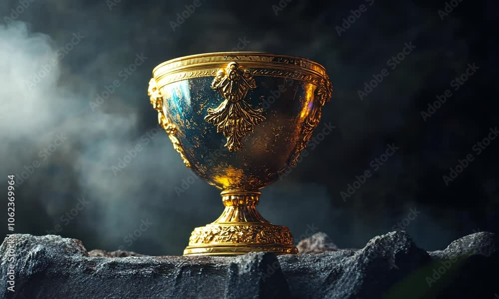 Golden Chalice on a Stone Golden Chalice on a Stone