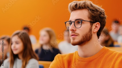 Engaged Teacher in Classroom with Students