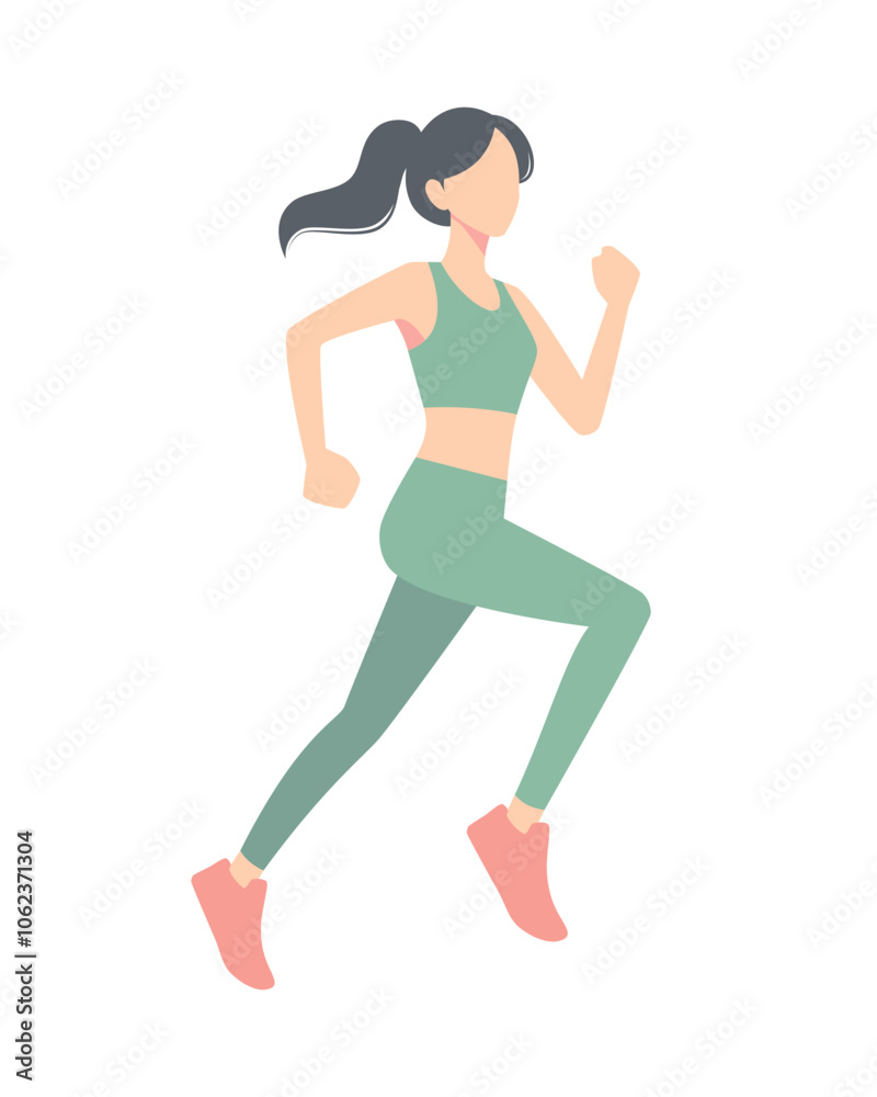 woman running vector illustration woman running vector illustration
