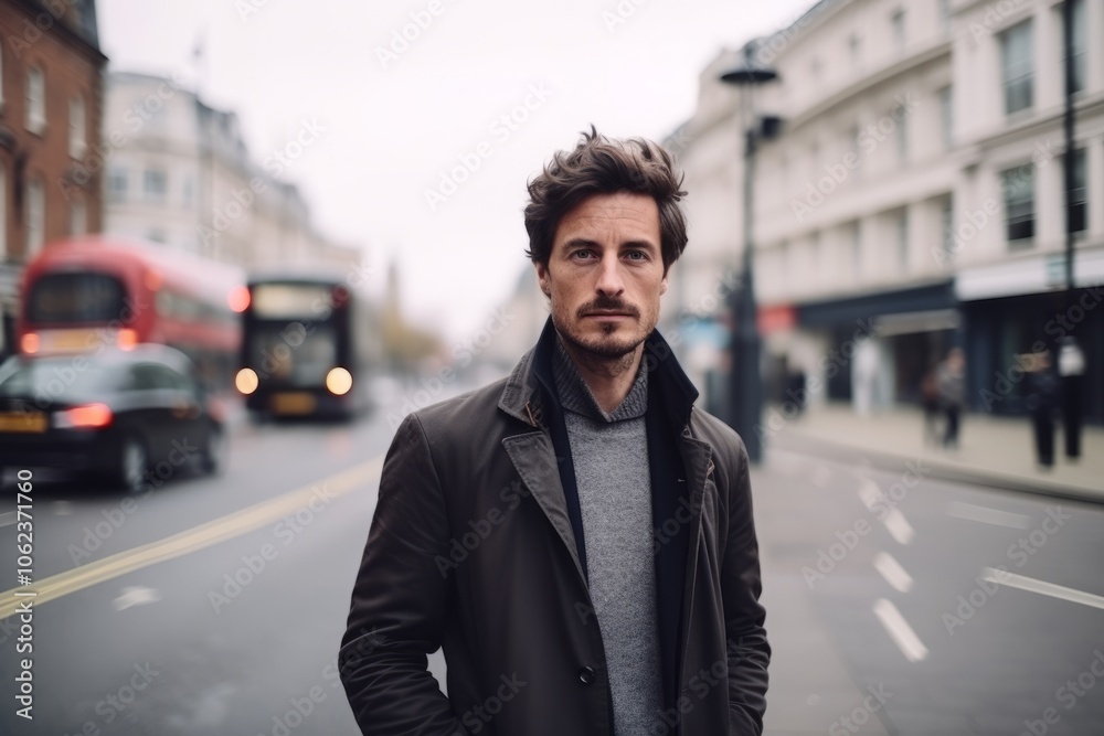 Portrait of a handsome young man on the streets of London. Portrait of a handsome young man on the streets of London.