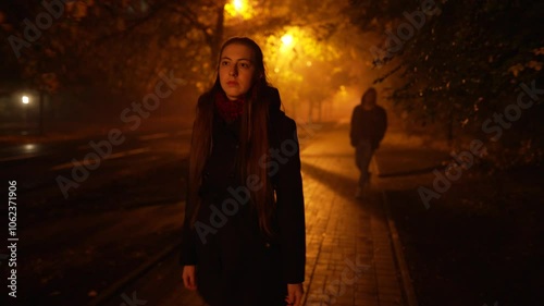 Man stalks lonely woman at night