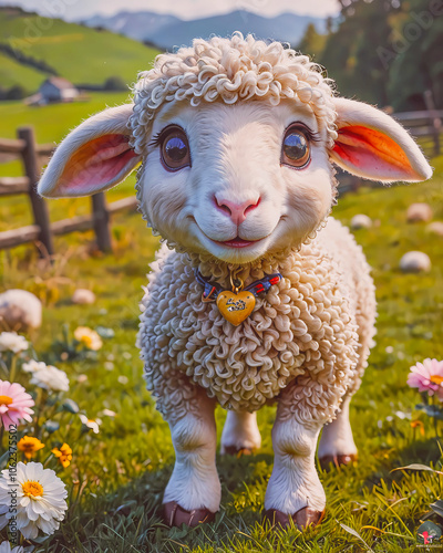 super cute animals on a farm – sheep