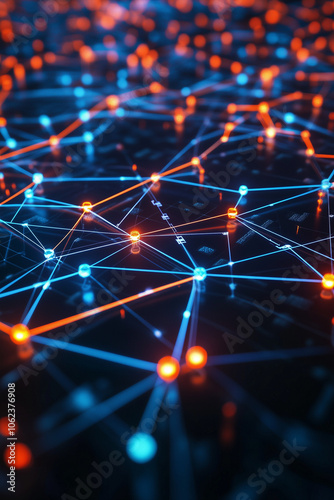 Digital network with connected dots