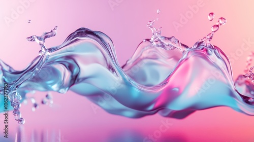 Wallpaper Mural A captivating abstract image of a fluid wave-like formation, capturing light in pastel hues, evoking movement and elegance in a dreamy atmosphere. Torontodigital.ca