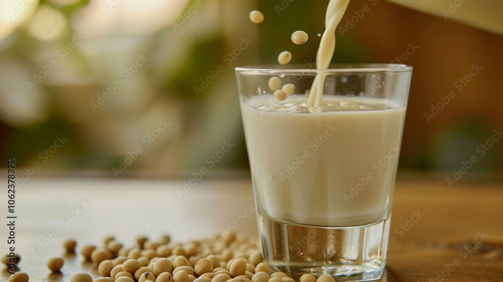 Soy milk also known as soya milk or soymilk, is a plant-based drink produced by soaking and grinding soybeans, boiling the mixture. Soy milk also known as soya milk or soymilk, is a plant-based drink produced by soaking and grinding soybeans, boiling the mixture.
