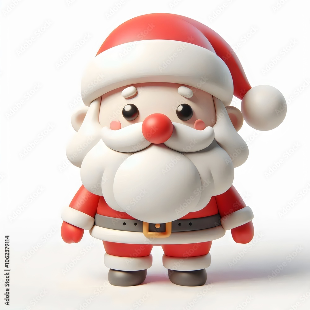 3d santa claus on white background 3d santa claus on white background