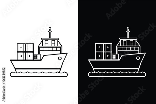 Ferry icon vector from public transport collection. Ferry icon with white background vector stock illustration.	