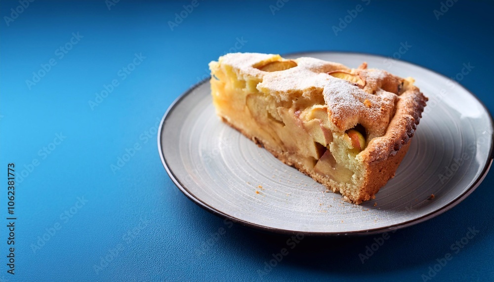 apple pie on bright background top view with space for text apple pie on bright background top view with space for text