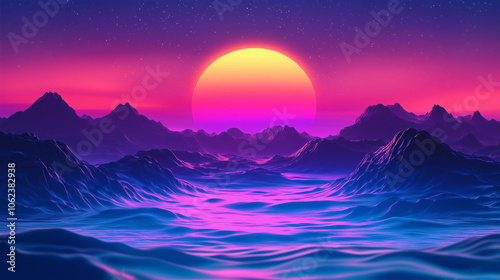 Abstract vaporwave gradient, pastel pink fading to deep purple