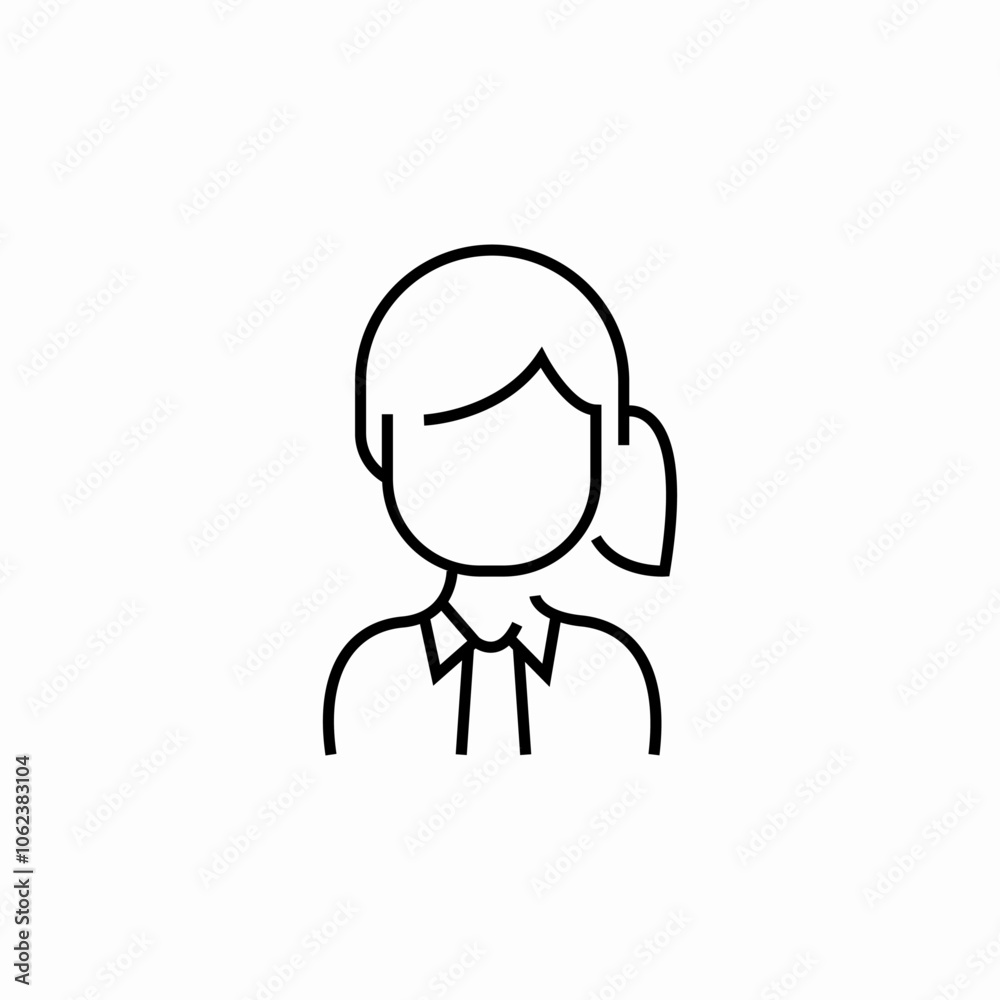female employee business woman icon sign vector female employee business woman icon sign vector