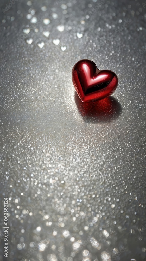 Fototapeta premium heart, love, valentine, symbol, shape, romance, day, valentines, red, decoration, romantic, passion, gift, isolated, celebration, holiday, wedding, sign, object, 3d, concept, winter